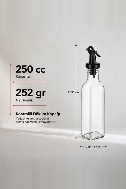 Maraska Dekoratif Cam Yağlık 250 cc