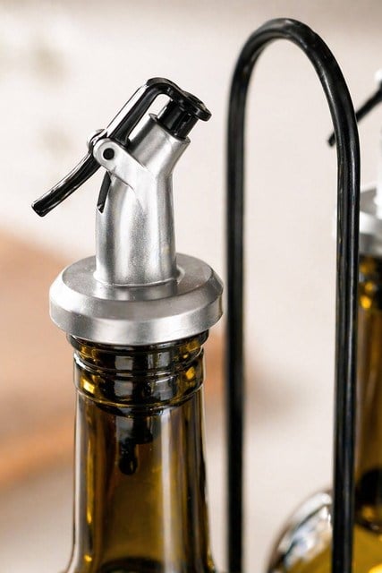 2li Metal Standlı Cam Yağlık Seti 750 cc
