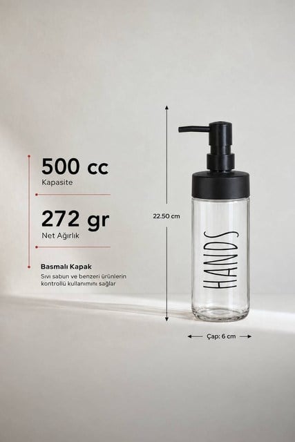 Cam Sıvı Sabunluk 500 cc