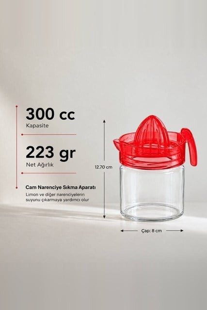 İnci Serisi Cam Limon Sıkacağı 300 cc