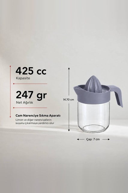 İnci Serisi Cam Limon Sıkacağı 425 cc