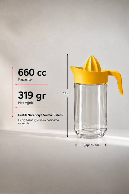 İnci Serisi Cam Limon Sıkacağı 660 cc