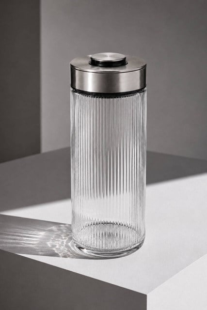 Premium Airtight Diamond Cam Saklama Kavanozu 1350 cc