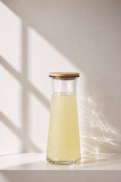 Bambu Vakum Kapaklı Cam Karaf 1100 cc
