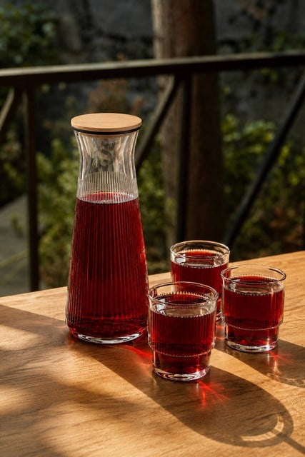Bambu Kapaklı Karaf Seti