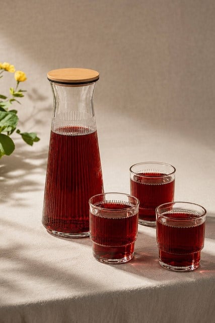 Bambu Kapaklı Karaf Seti