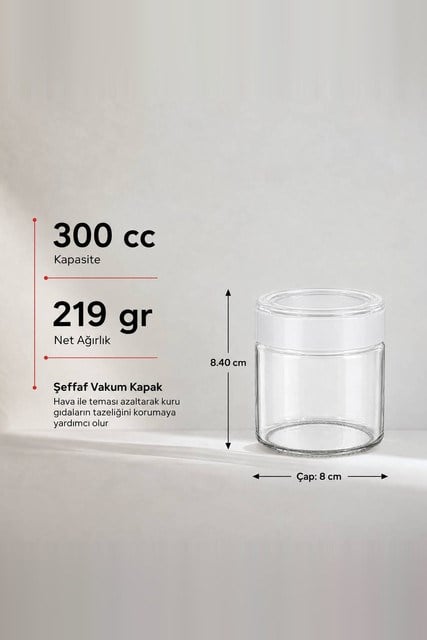 Vakum Kapaklı Kavanoz 330 cc
