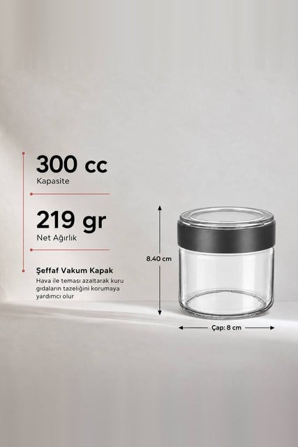 Vakum Kapaklı Kavanoz 330 cc