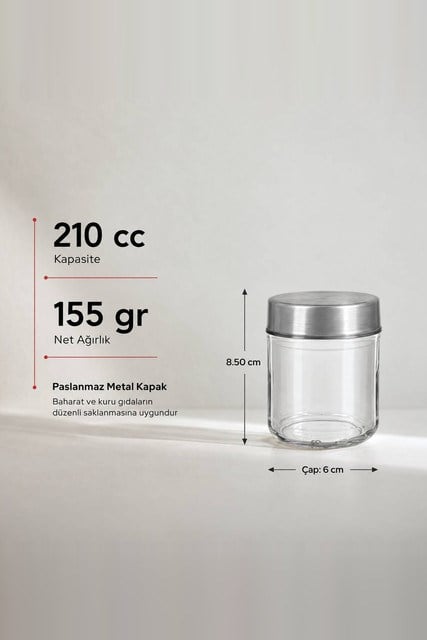 Metal Kapaklı Baharatlık 210 cc