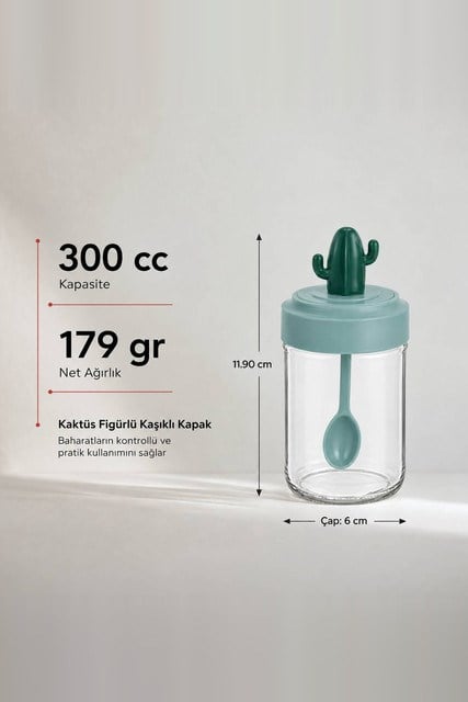 Kaşıklı Kaktüs Baharatlık 300 cc