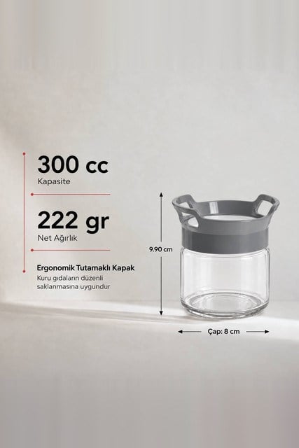 Kulplu Cam Kavanoz 330 cc