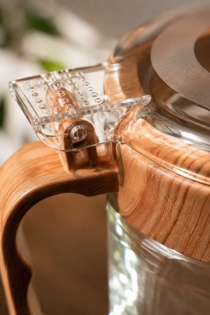 Bambu Desen Kapaklı Cam Baharatlık 425 cc