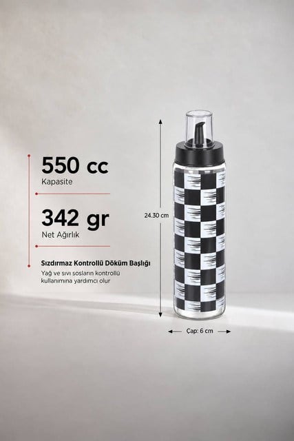 Sarina Sızdırmaz Cam Yağlık 550 cc