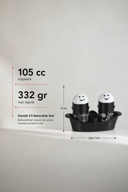 2li Cam Tuzluk Biberlik Seti Standlı