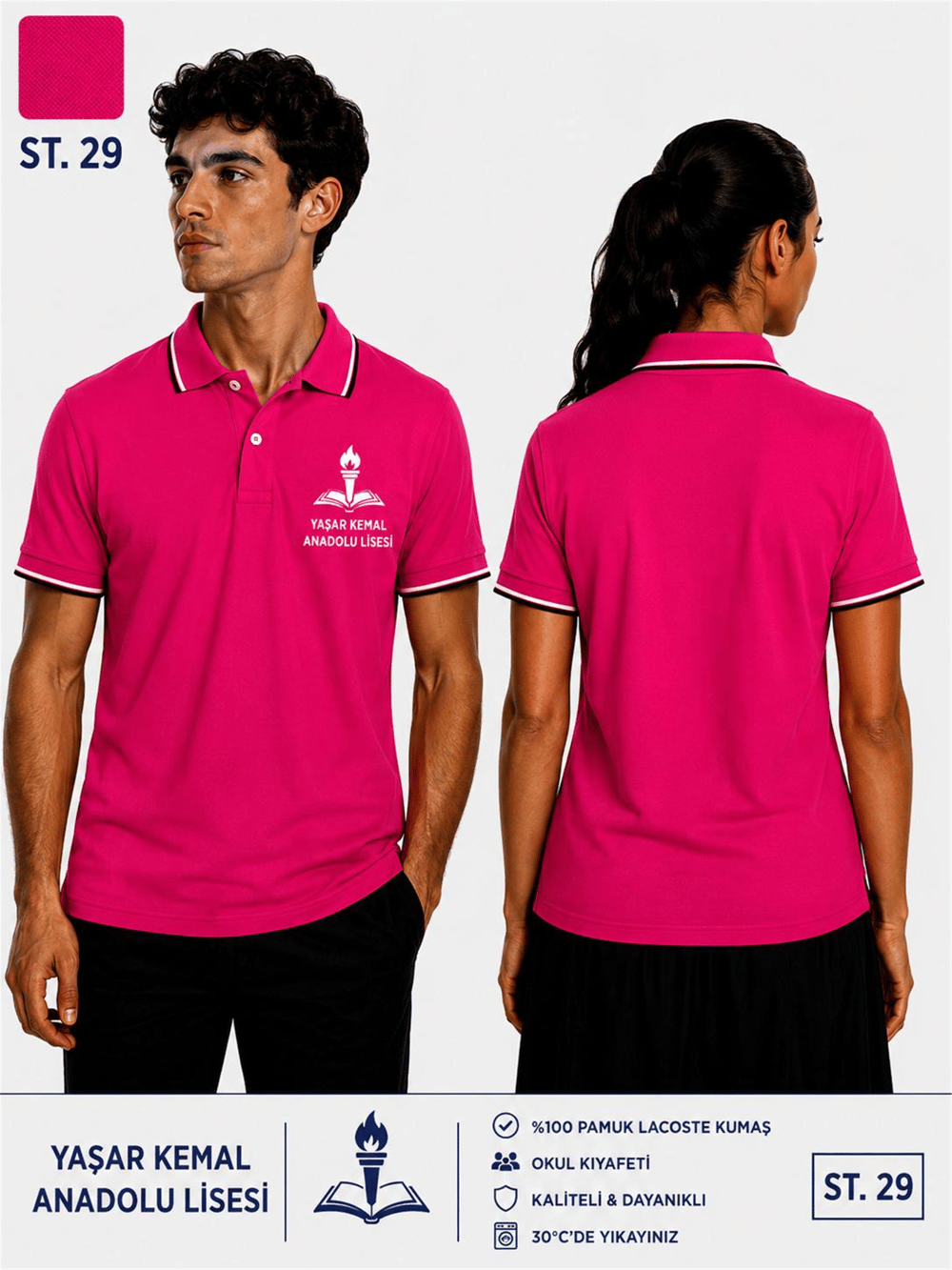 OKUL POLO YAKA KISA KOL