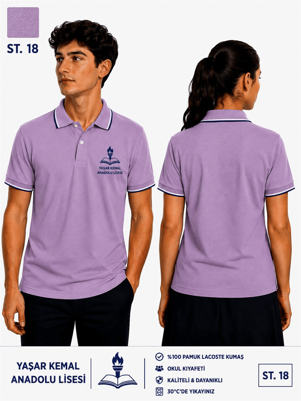OKUL POLO YAKA KISA KOL