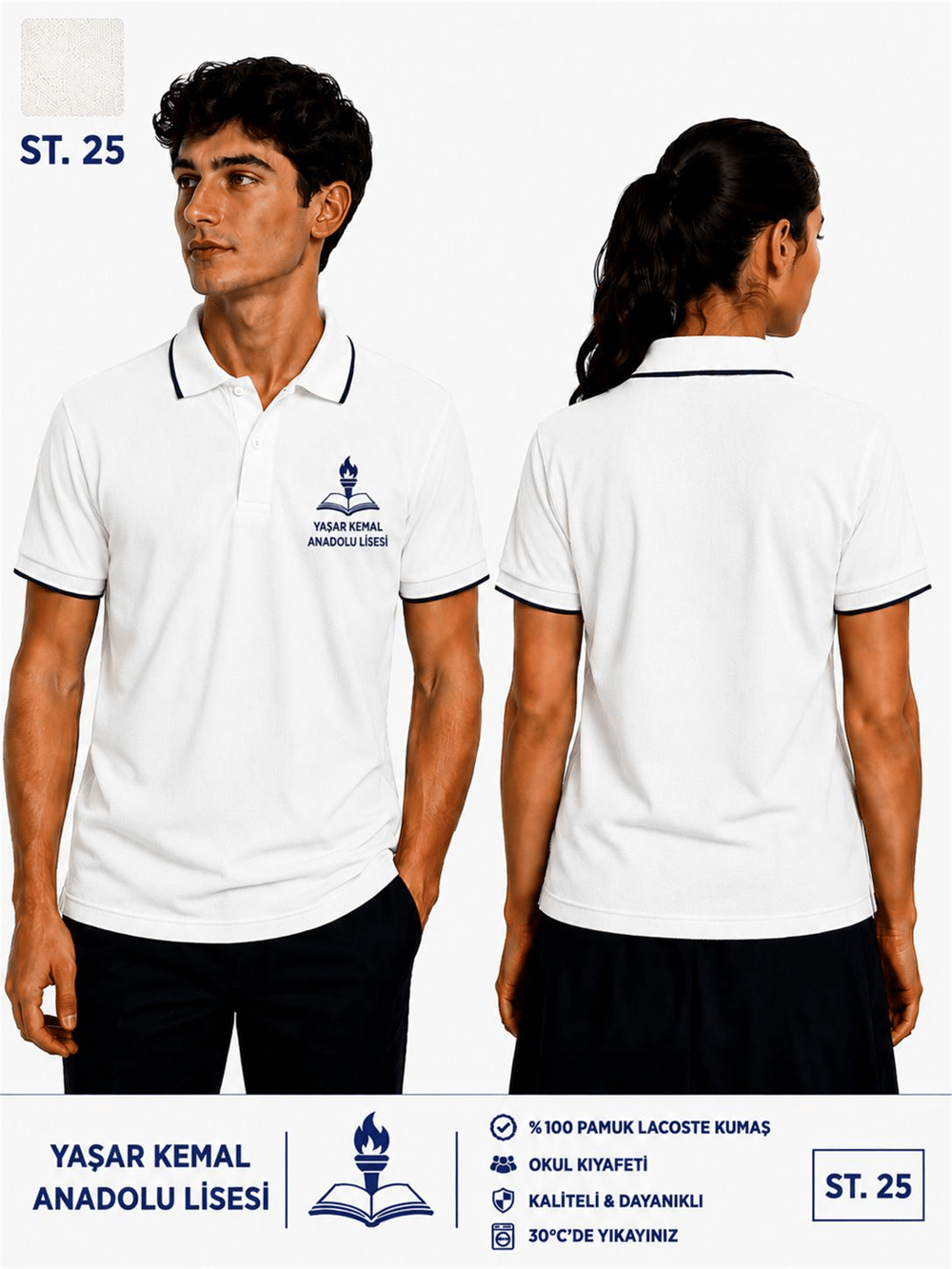 OKUL POLO YAKA KISA KOL