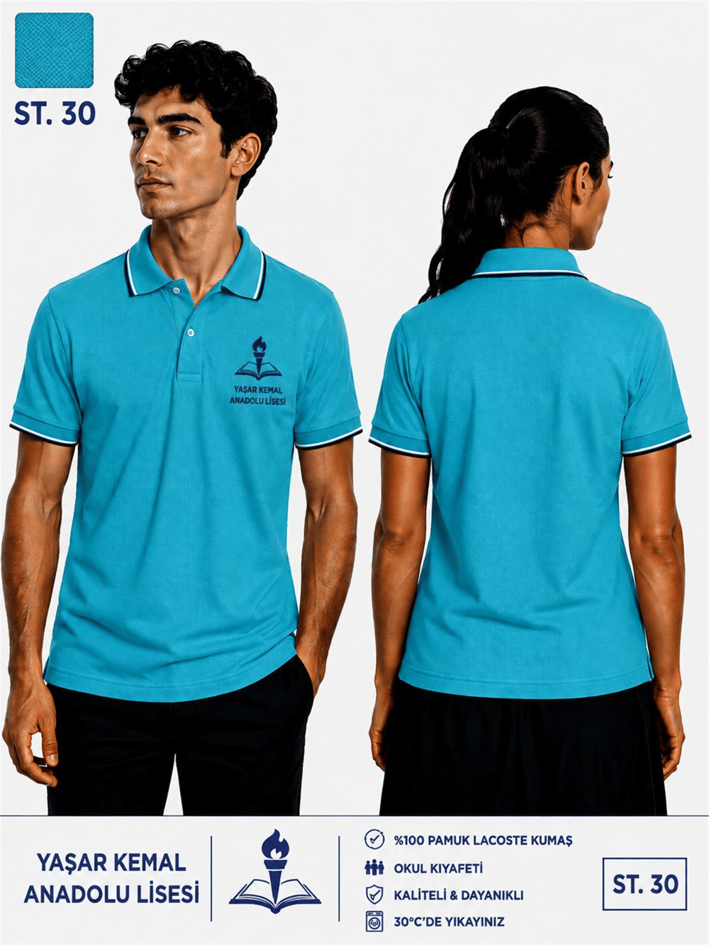 OKUL POLO YAKA KISA KOL