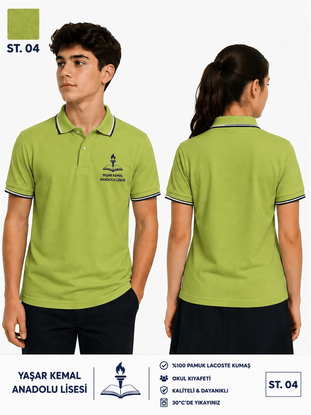 OKUL POLO YAKA KISA KOL