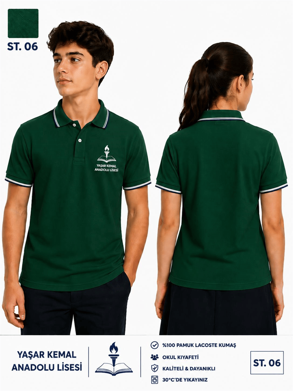 OKUL POLO YAKA KISA KOL