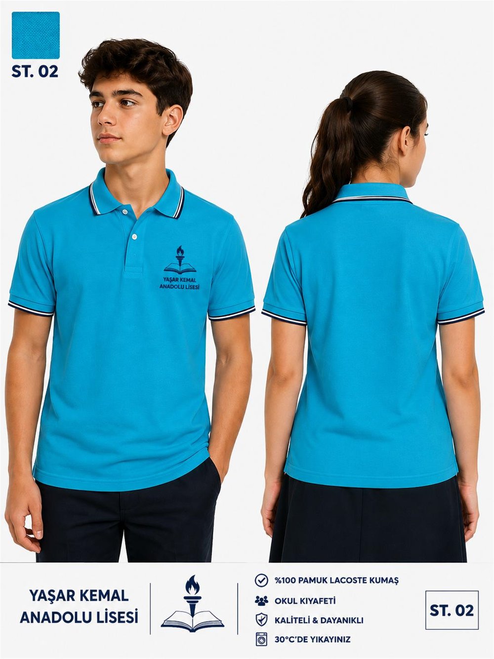 OKUL POLO YAKA KISA KOL