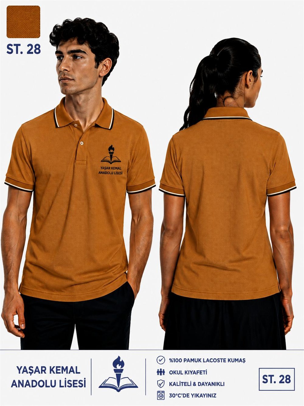 OKUL POLO YAKA KISA KOL