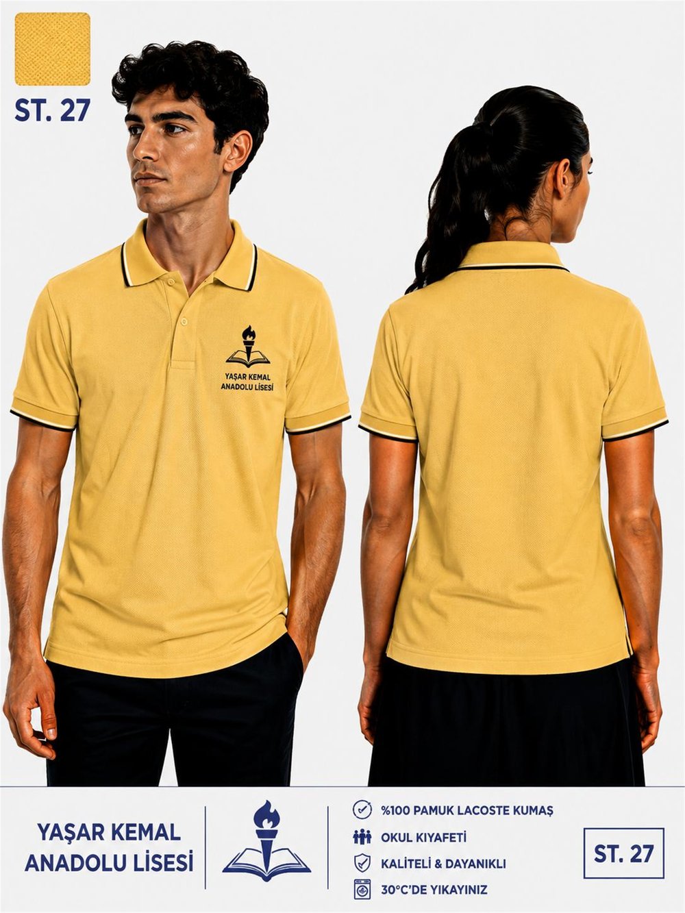 OKUL POLO YAKA KISA KOL