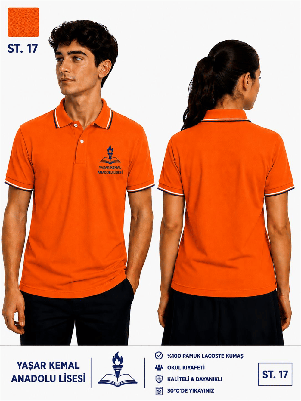 OKUL POLO YAKA KISA KOL