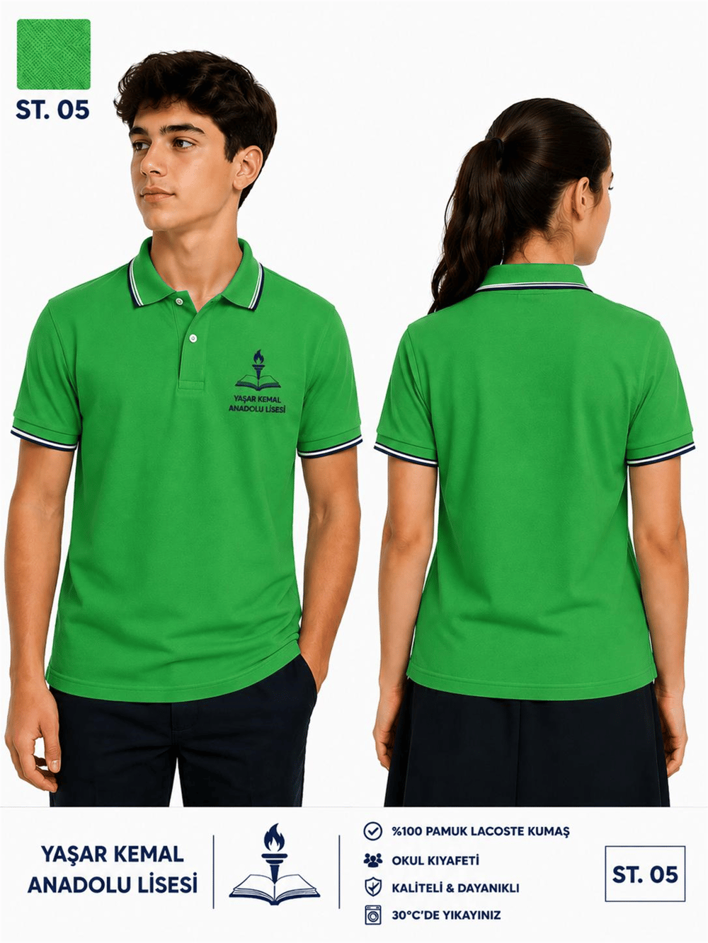 OKUL POLO YAKA KISA KOL