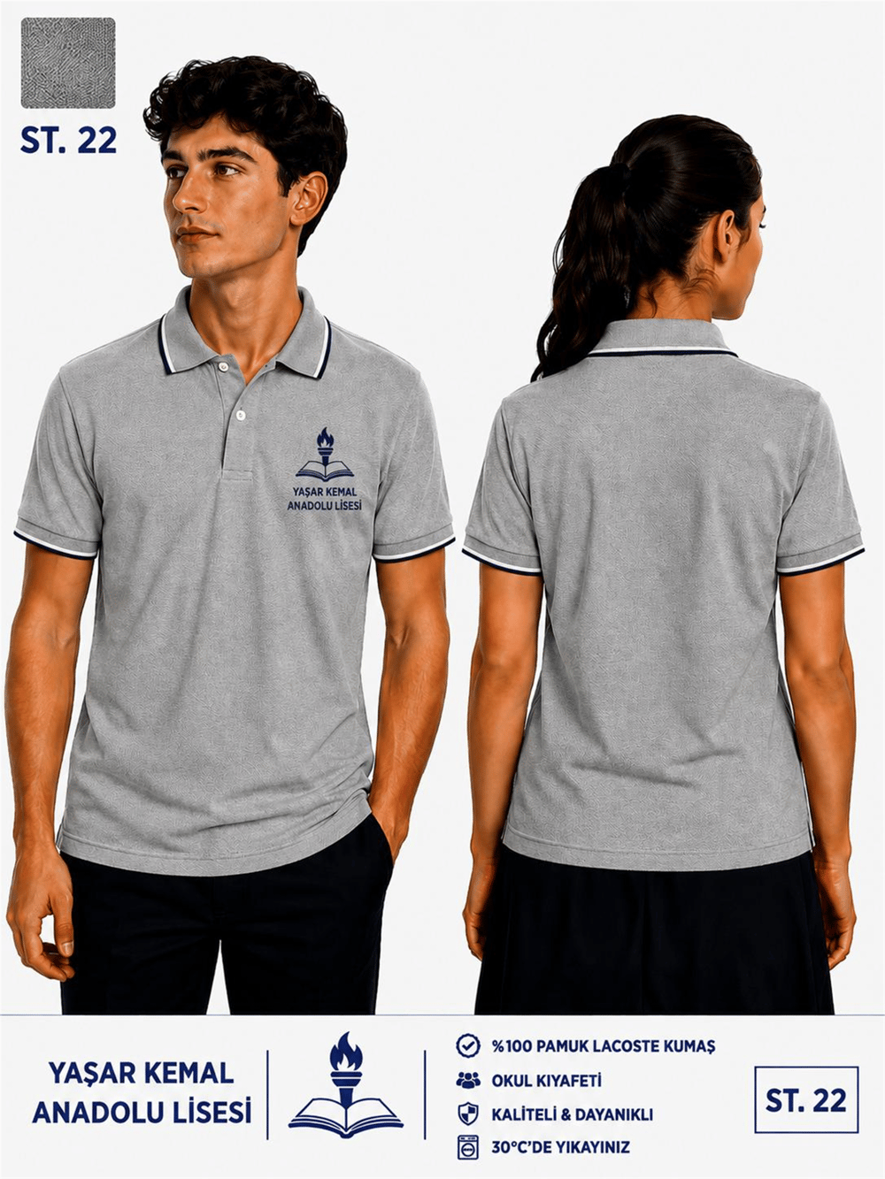 OKUL POLO YAKA KISA KOL