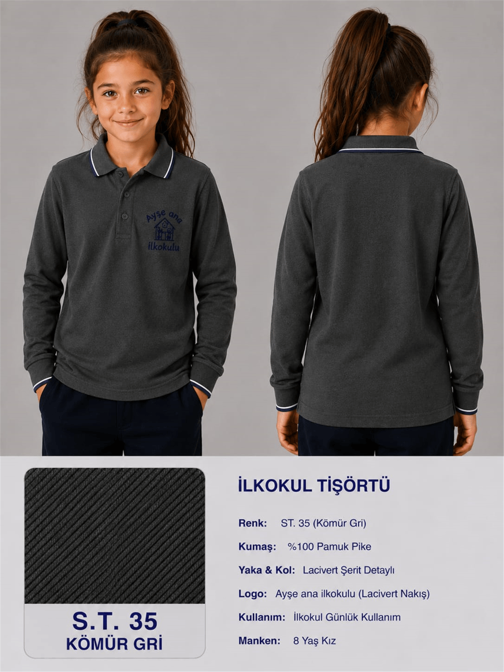 OKUL POLO YAKA UZUN KOL