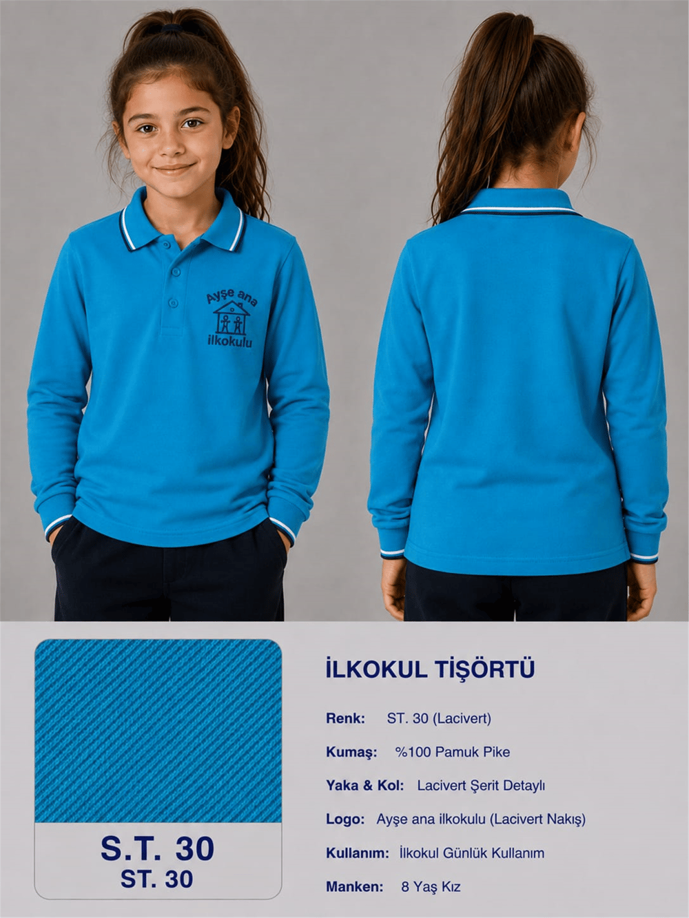 OKUL POLO YAKA UZUN KOL