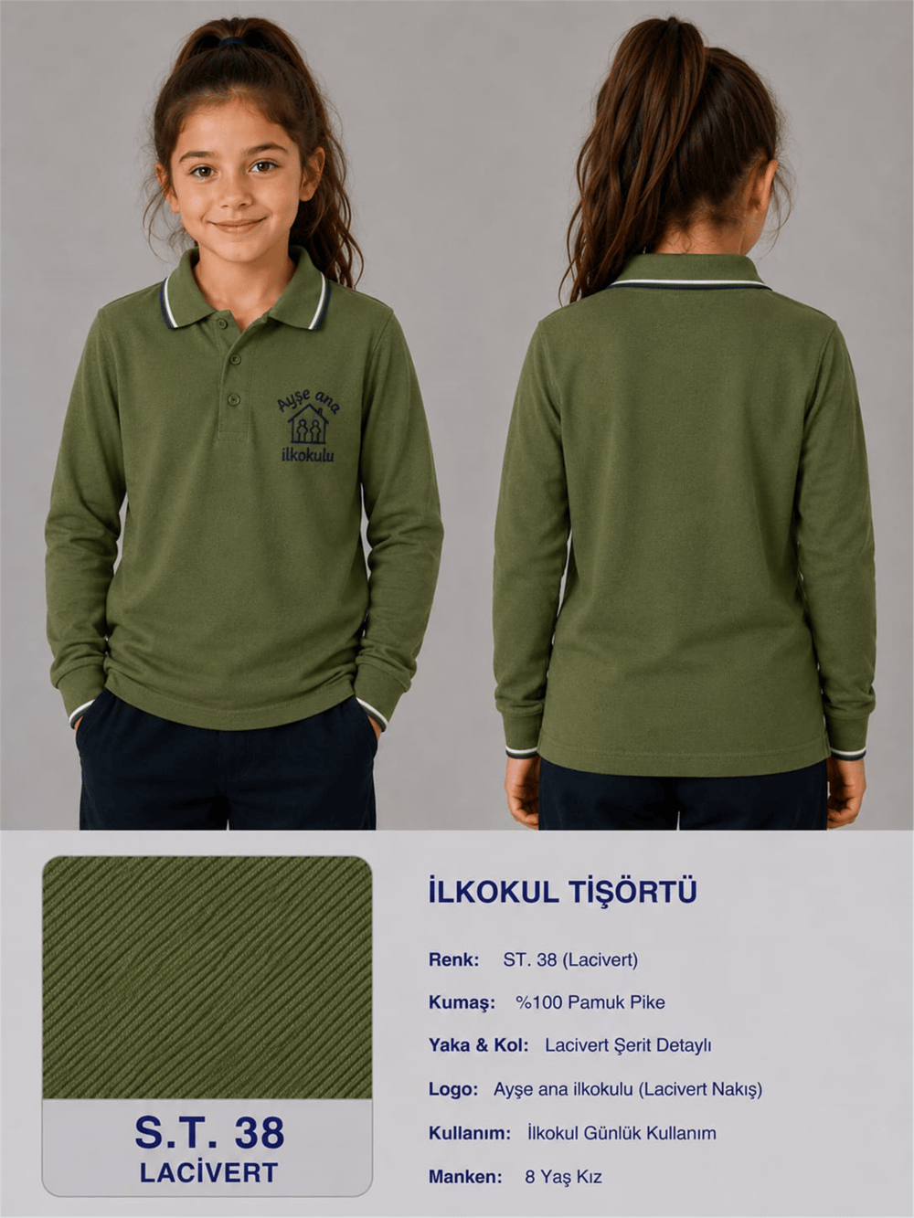 OKUL POLO YAKA UZUN KOL