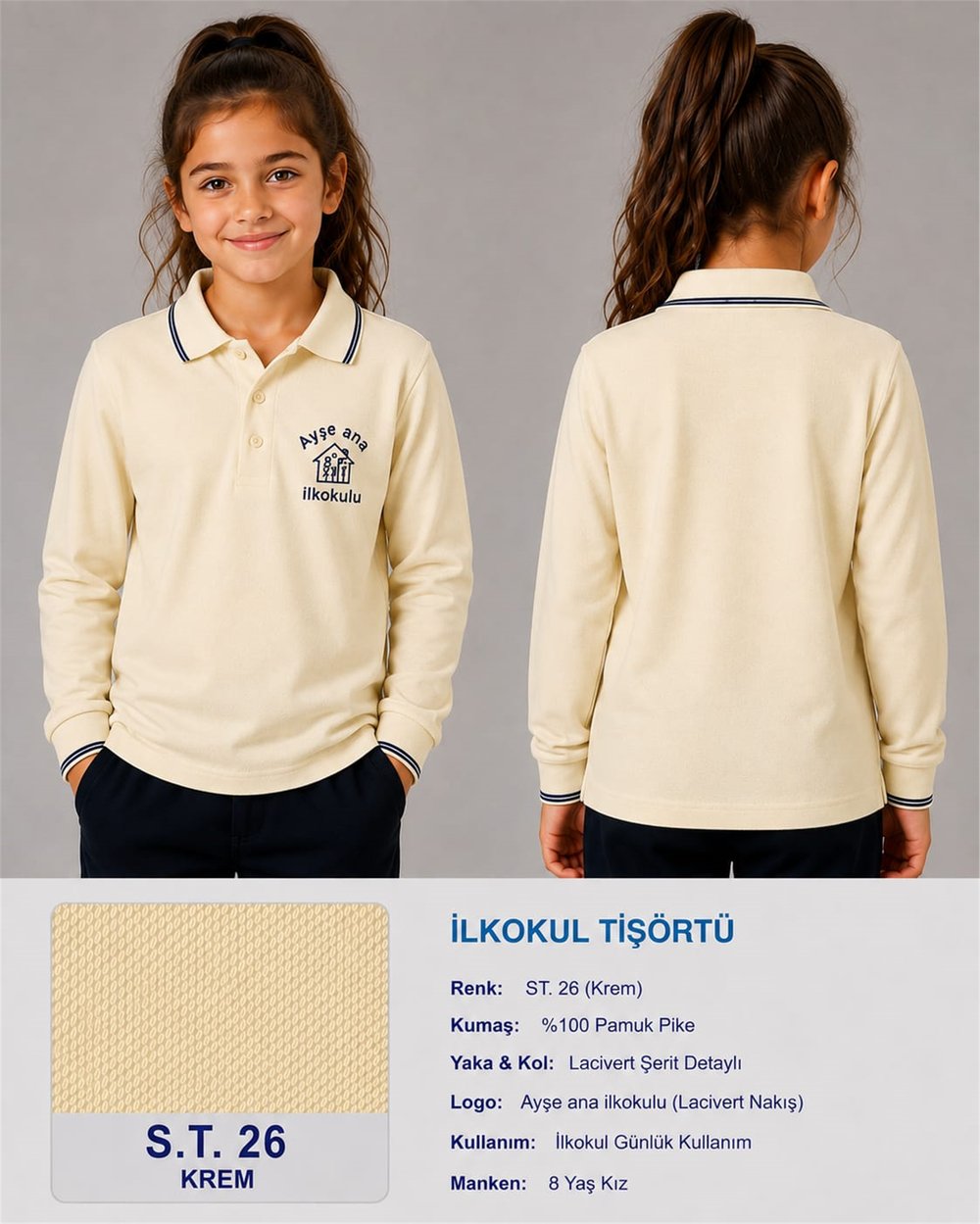 OKUL POLO YAKA UZUN KOL