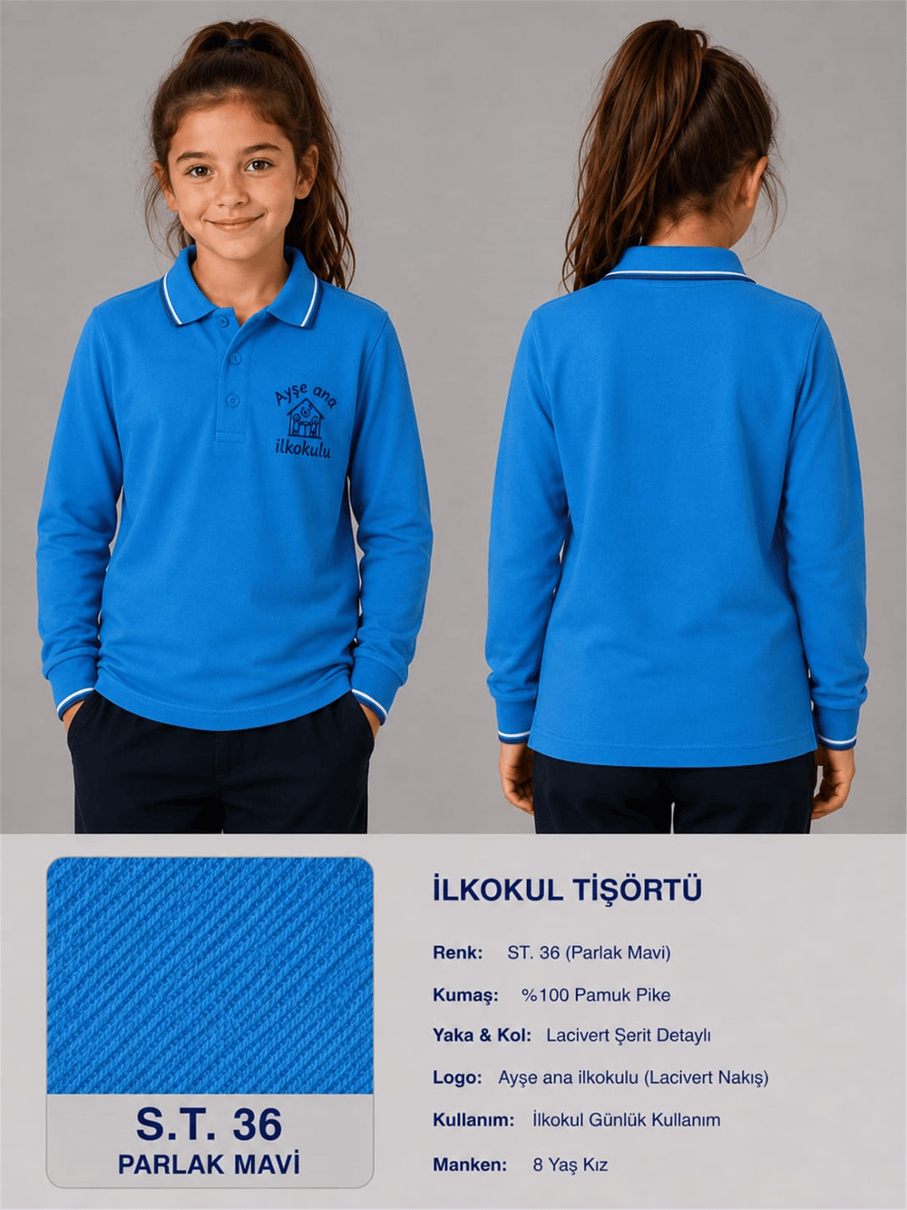 OKUL POLO YAKA UZUN KOL