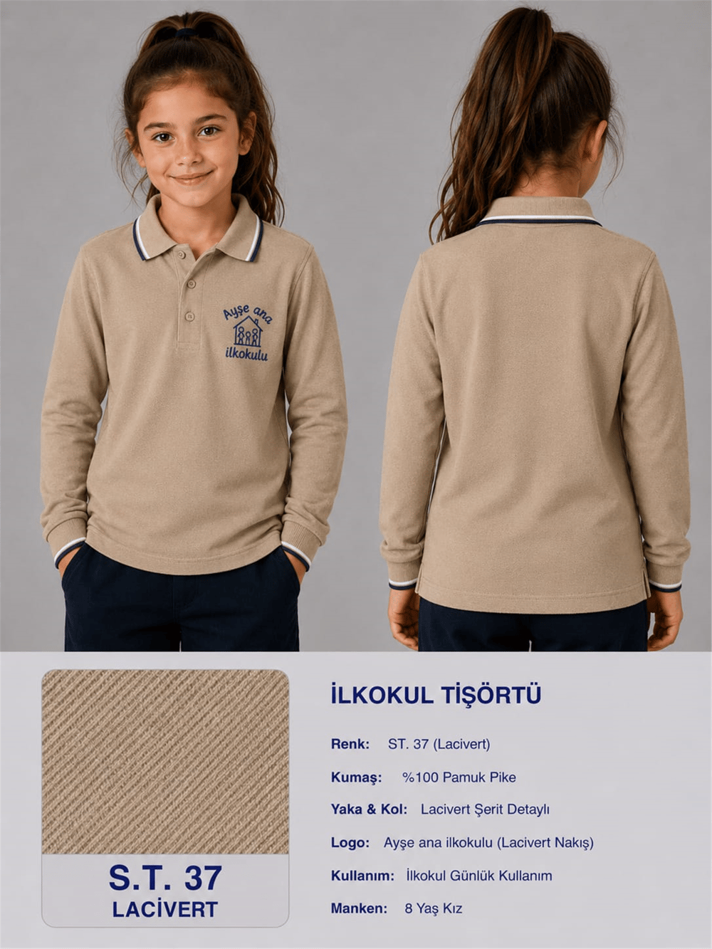 OKUL POLO YAKA UZUN KOL