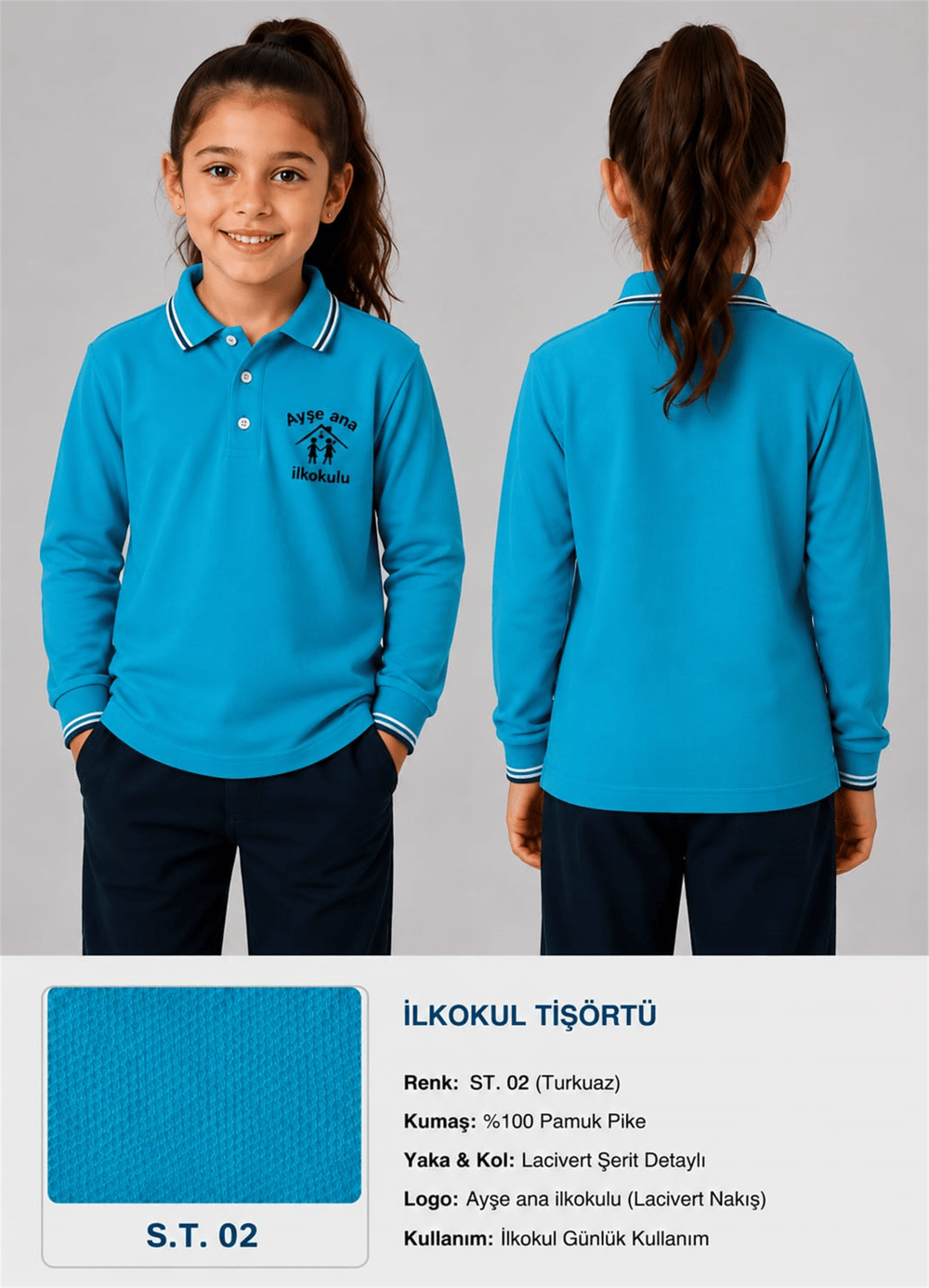 OKUL POLO YAKA UZUN KOL