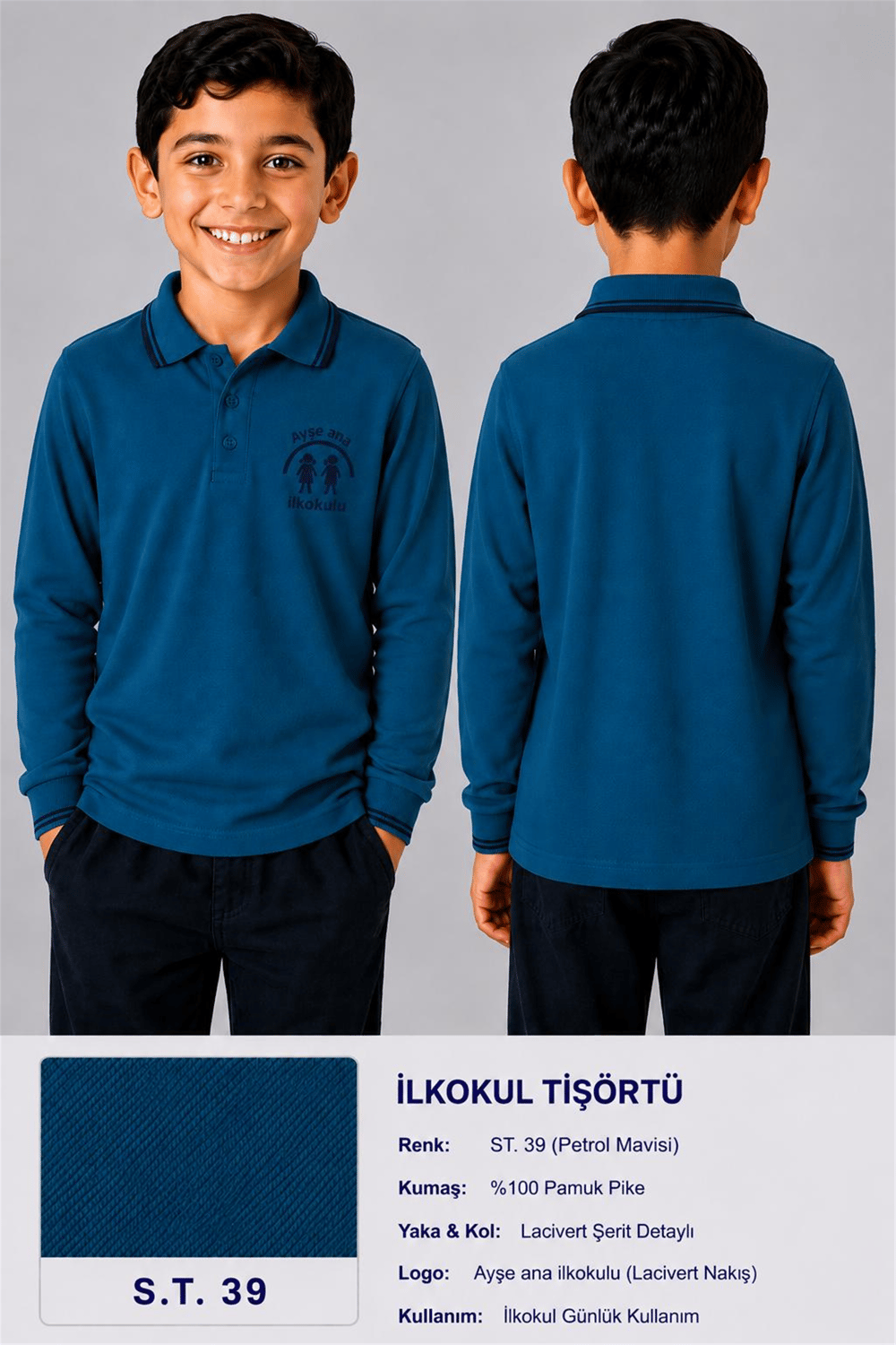 OKUL POLO YAKA UZUN KOL
