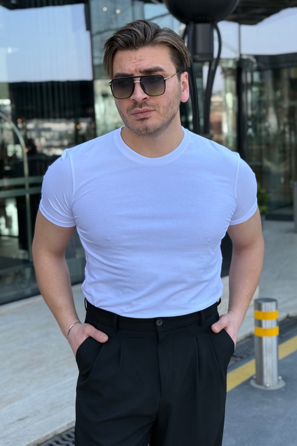 Basic Slimfit Tshirt Beyaz