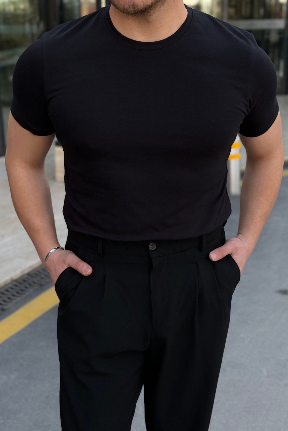 Basic Slimfit Tshirt Siyah