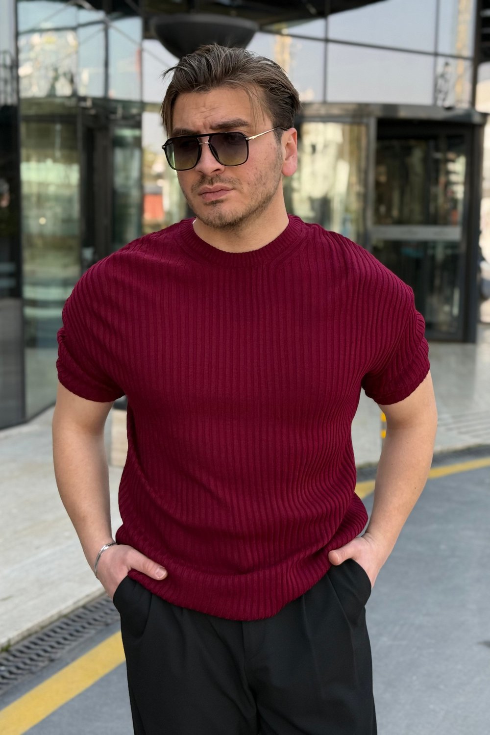 Loose Fit Tshirt Bordo