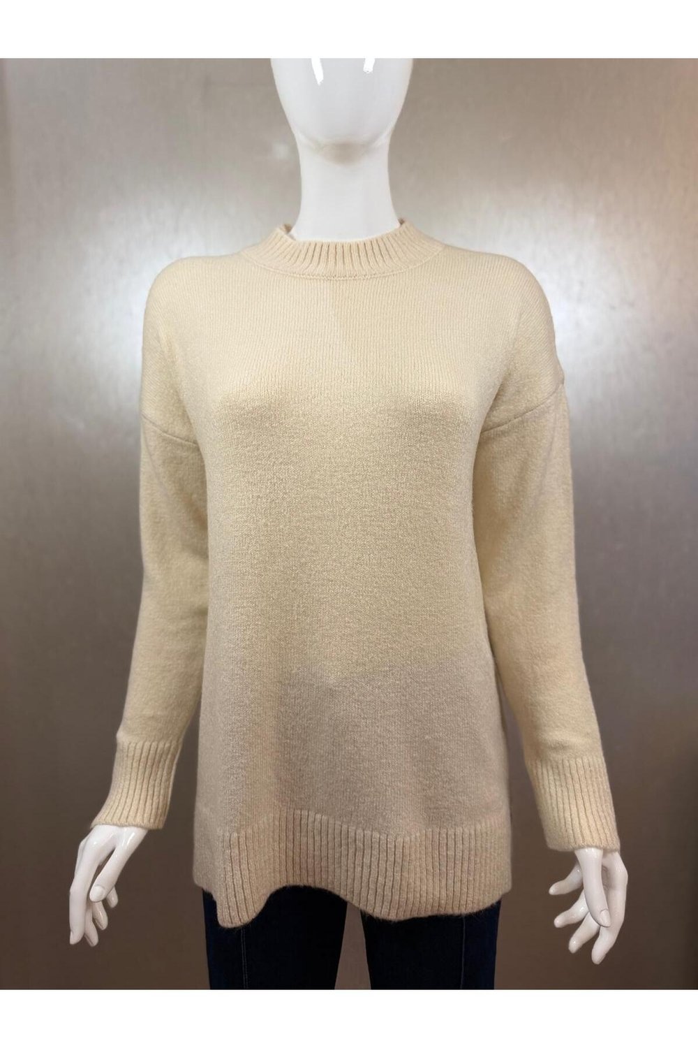 Kadın Oversize Yumuşak Dokulu Basic Triko Kazak