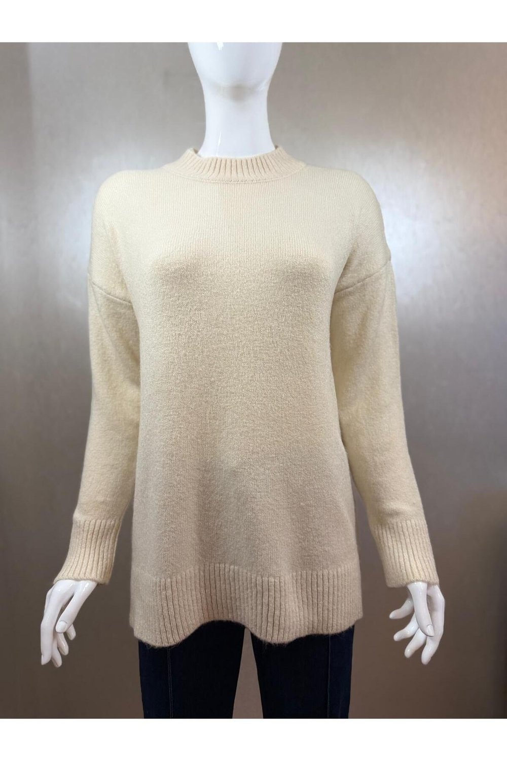 Kadın Oversize Yumuşak Dokulu Basic Triko Kazak