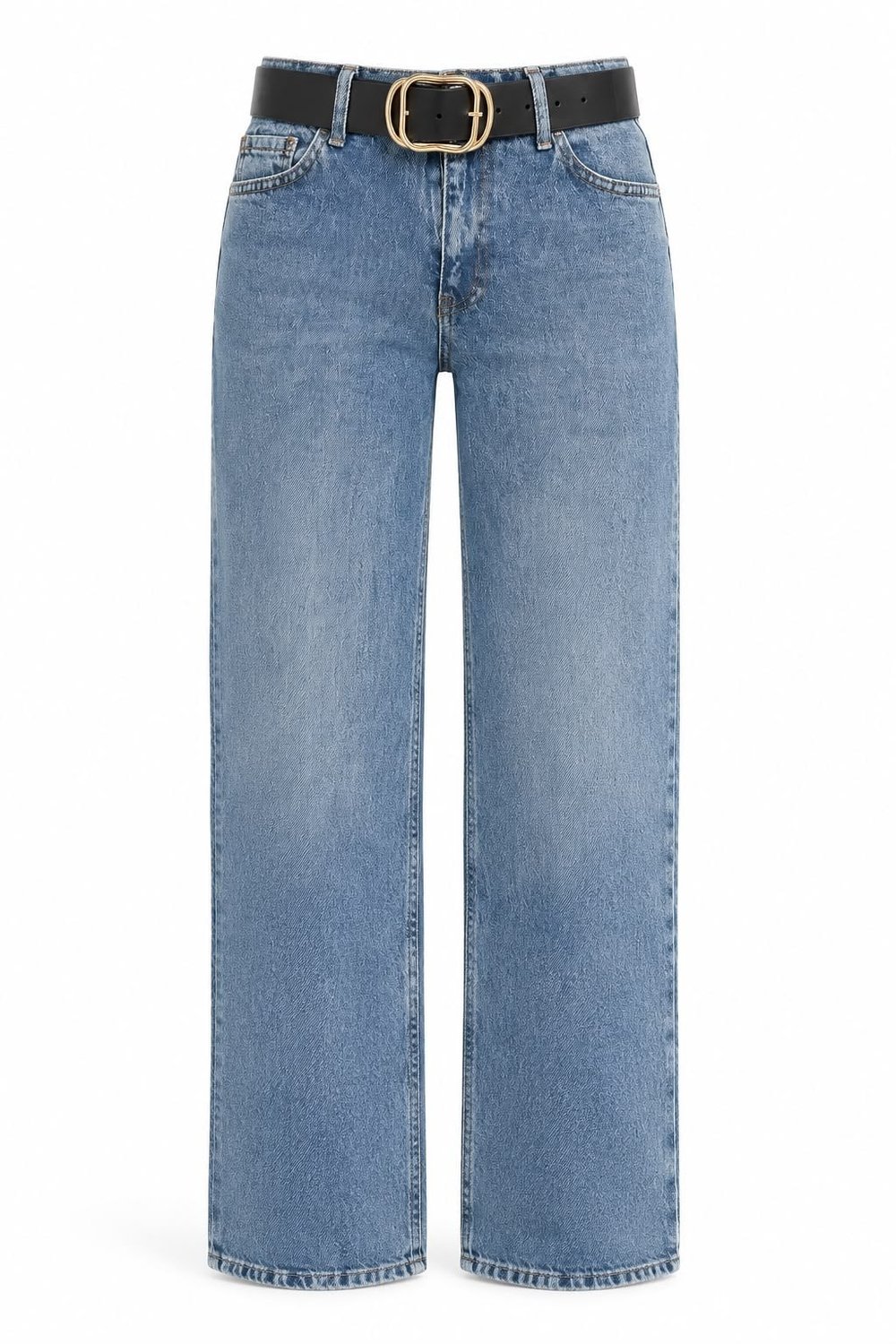 Kemerli Wide leg Jean Pantolon