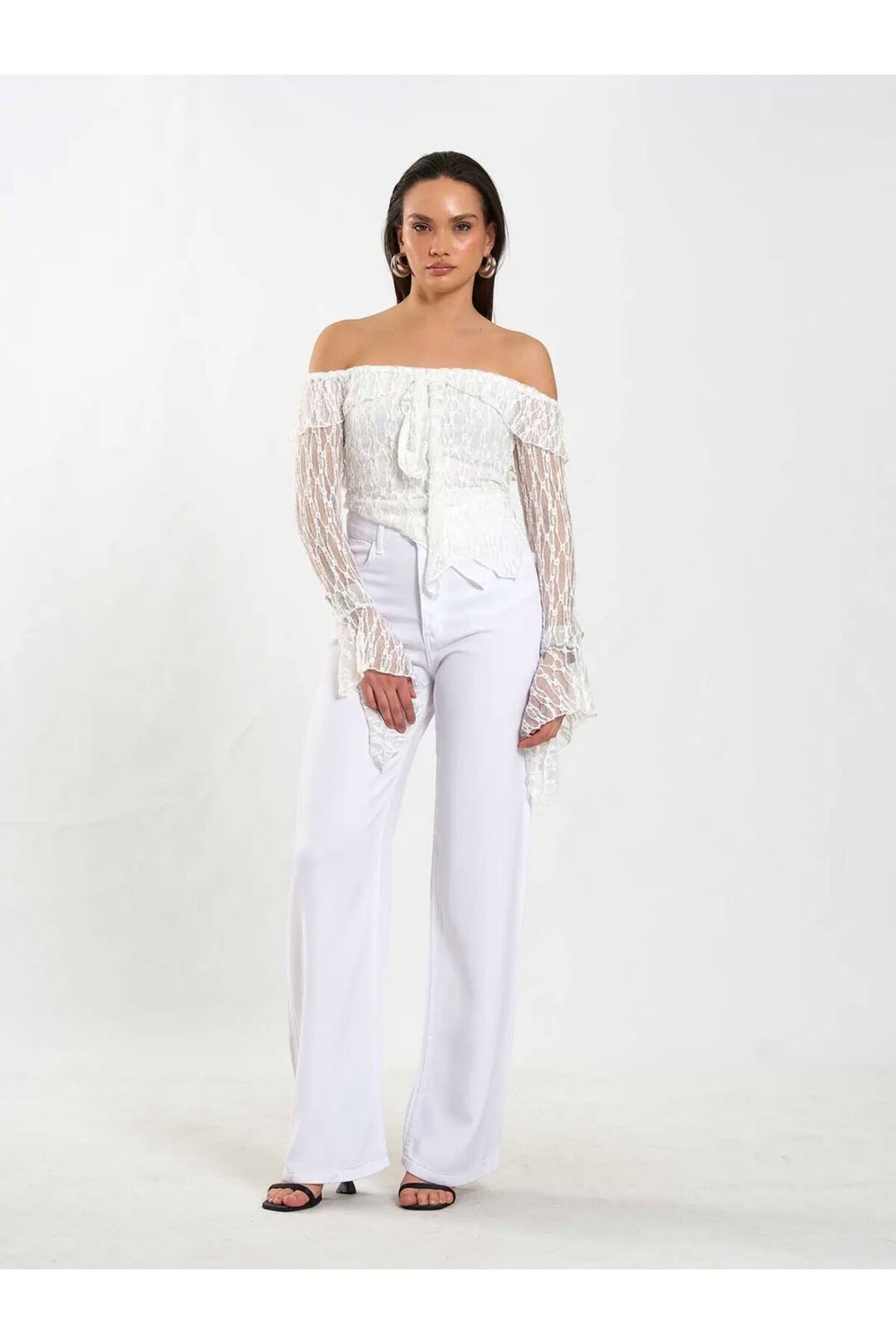 Tencel Kumaş Yüksek Bel Düz Paça Kadın Pantolon – Rahat Kesim Günlük Pantolon 031659