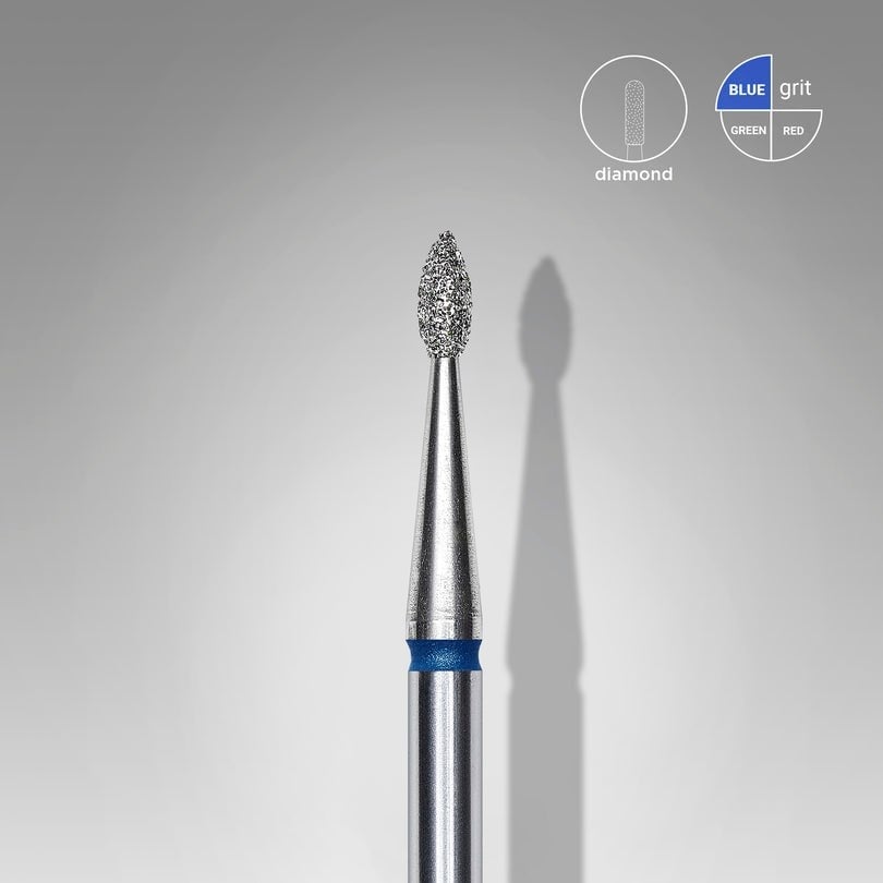Elmas Damla Freze, Mavi, Çap 1,6 mm, Çalışma Kısmı 4 mm