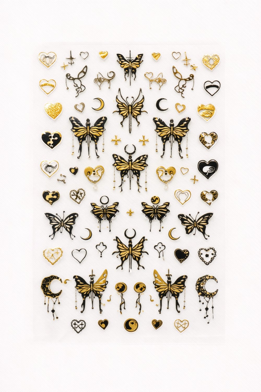 Golden Gothic Butterfly Nail Art Sticker – SW-CS063
