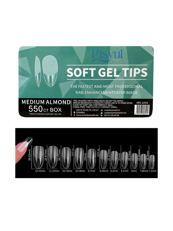 Misyul Soft Jel Tips Medium Almond 550’li 