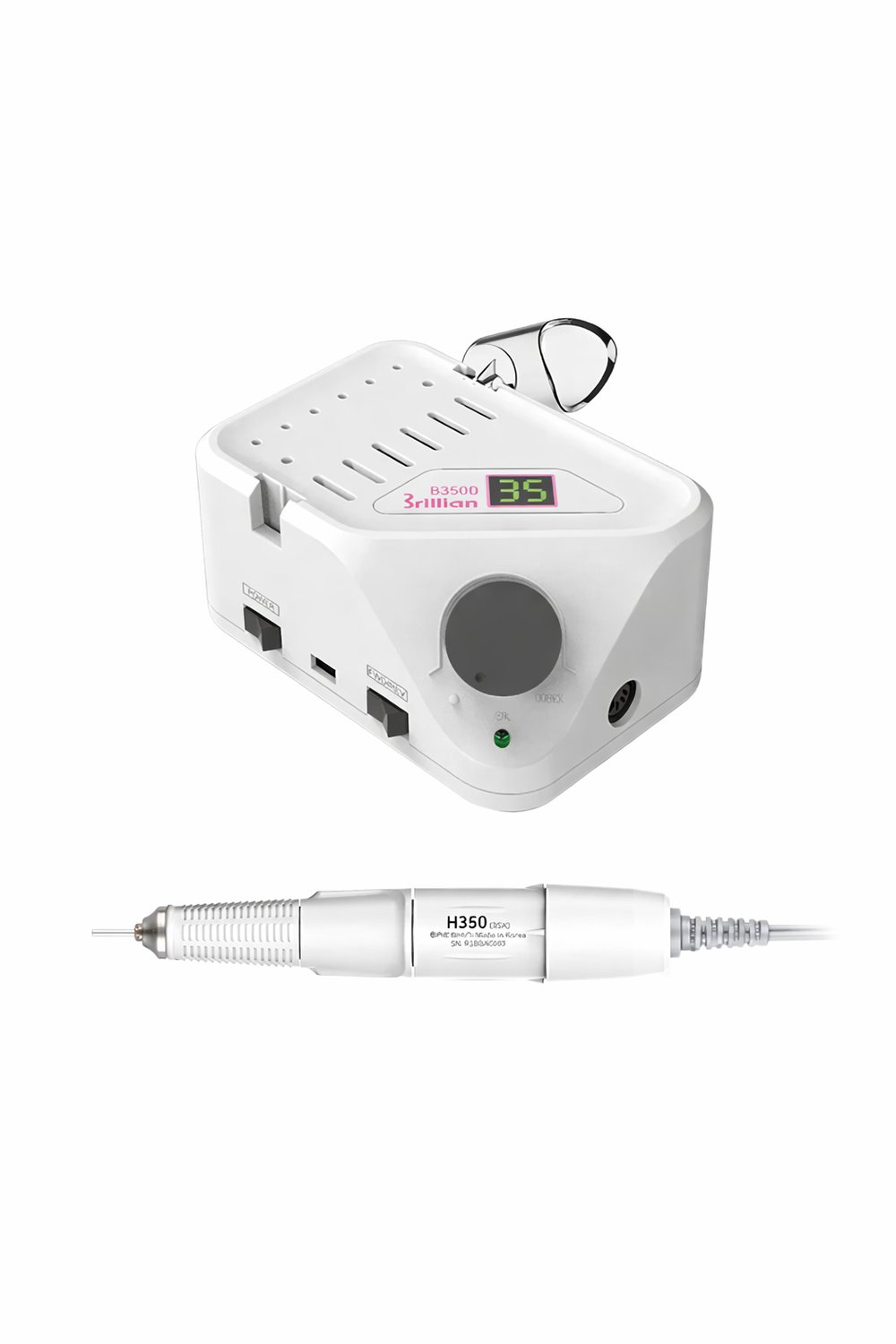Saeshin Brillian B350D / H350 Profesyonel Tırnak Freze Makinesi 35000 RPM Nail Drill Manikür Pedikür