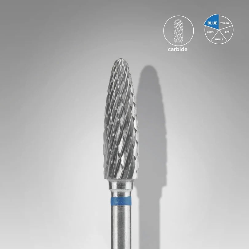 Sert Alaşım Mısır Freze EXPERT, Mavi, Çap 4 mm / Çalışma Kısmı 14 mm